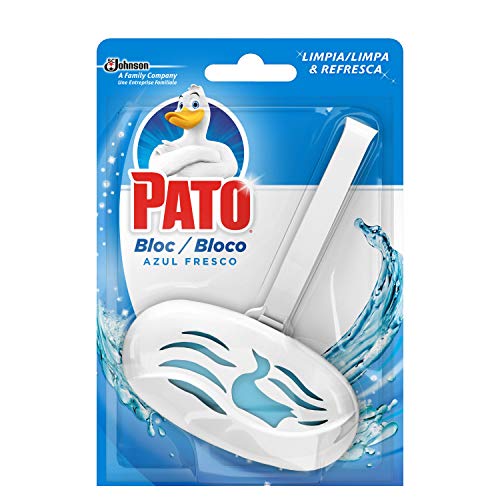 Pato - Bloc Azul Fresco limpiador y ambientador para inodoro, aplicador + recambio (Pack de 6)