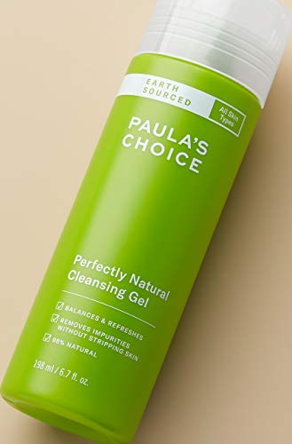 Paula’s Choice Earth Sourced Gel Limpiador Facial Natural - Desmaquillante Limpieza el Maquillaje para Pieles Sensibles - con Glicerina & Aloe Vera - Todos Tipos de Piel - 200 ml