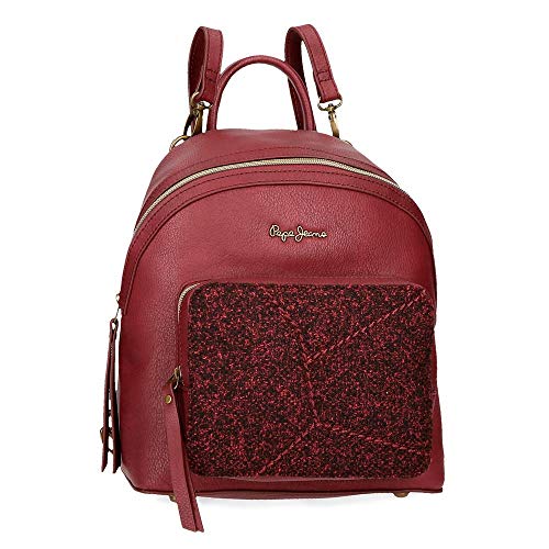 Pepe Jeans Claire Mochila Casual, color Rojo (Burdeos)