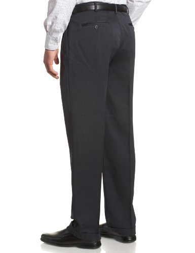 Perry Ellis - Pantalón de doble plisado para hombre - Beige - 33W x 32L