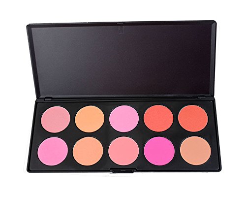 PhantomSky 10 Colores Cara Polvos Coloretes/Blush Paleta de Maquillaje Cosmética - Perfecto para Uso Profesional y Diario