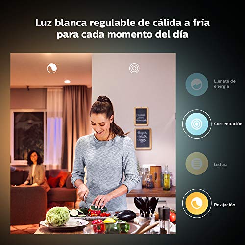 Philips Hue Pack de 2 Bombillas Inteligentes LED E27, con Bluetooth, Luz Blanca y Color, Compatible con Alexa y Google Home