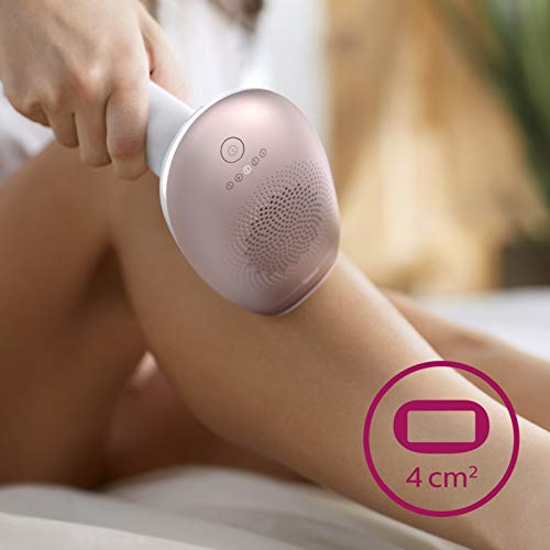 Philips Lumea Advanced BRI922/00 - Depiladora Luz Pulsada, para la Depilación Permanente del Vello, Visible en Casa con sensor de tono de piel, 2 Cabezales para Cuerpo y Cara, y mini Limpiador Facial