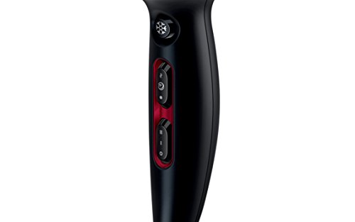 Philips Pro HPS910/00 - Secador de Pelo Profesional, Motor AC, Ionico, Boquilla 8 mm, 3 Velocidades, 3 Temperaturas, 2100w, Negro