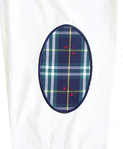 Pi2010 Camisa Bandera de España Hombre Blanco con Cuadro escoces, Fabricado en España Talla L