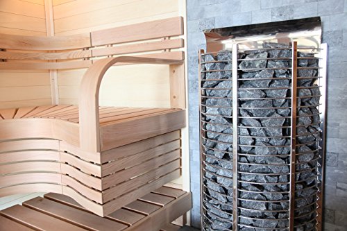 Piedras finlandesas para sauna (20 kg, para horno de sauna eléctrico, grupo pequeño, 5-10 cm, alta durabilidad, vapor suave)