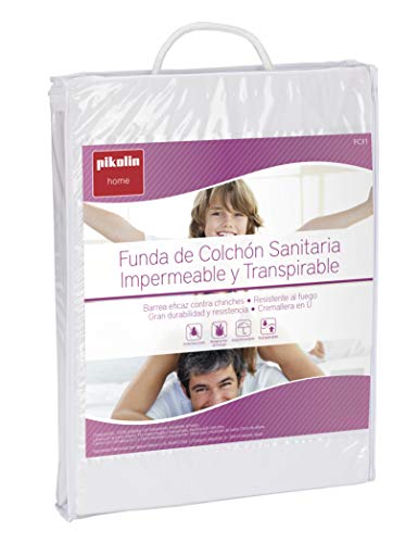 Pikolin Home - Funda de colchón antichinches, impermeable y transpirable, 135x190/200cm-Cama 135 (Todas las medidas)