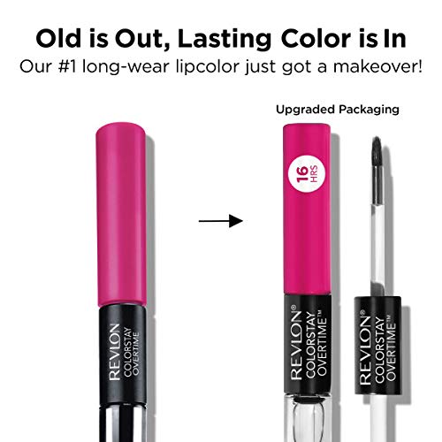 Pintalabios ColorStay Overtime, color rojo coral (Constantly Coral), de la marca Revlon