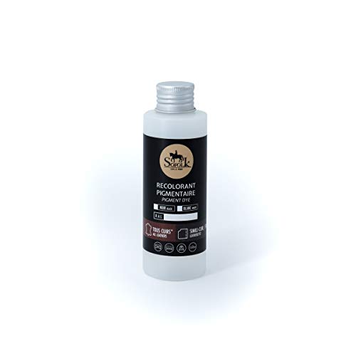 PINTURA piel/cuero/vinilo – 12 colores proposées – Entrevista para asiento y volante de coche, sofá, zapatos, chaqueta y otros ropa 125 ml NEGRO - Ral 9005