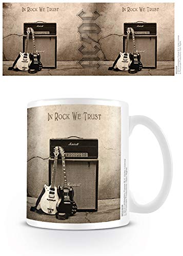 Pirámide Internacional (AC/DC en Rock We Trust) Oficial en Caja de cerámica café/té Taza, Multicolor, 11 oz/315 ml