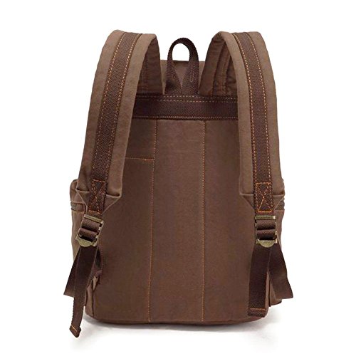 P.KU.VDSL Canvas Rucksack 15L Mochila Tipo Casual, 42 cm, 15 Liters, Marrón (Kaffee)