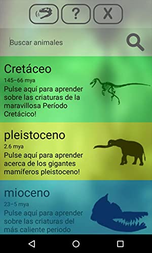 Planeta Prehistórico: Mejor Enciclopedia de Dinosaurios y Animales Prehistóricos, Imágenes y Sonidos de Dinosaurios, Aplicación Español