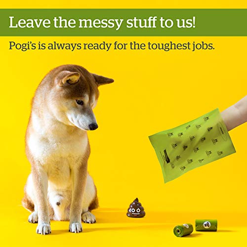 Pogi's Poop Bags - Bolsas para excremento de Perro - 50 Rollos (750 Bolsas) + 2 Dispensadores - Grandes, Biodegradables, Perfumadas, Herméticas