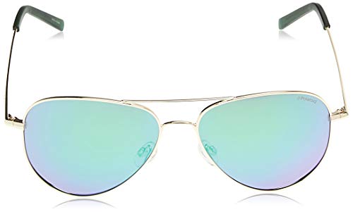 Polaroid PLD 6012/N K7 J5G Gafas de sol, Dorado (Gold/Green Grey Speckled Pz), 56 Unisex Adulto