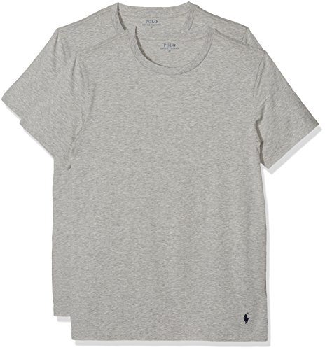 Polo Ralph Lauren Classic Camiseta, Gris (2pk An Htr/An Htr 003), S (Pack de 2) para Hombre