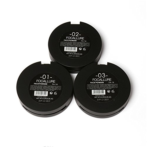 Polvo Compacto Fundación, polvo suelto de control de aceite, aspecto seco natural húmedo polvo presionado Base de blanqueamiento impermeable Bronceador de base(2#)