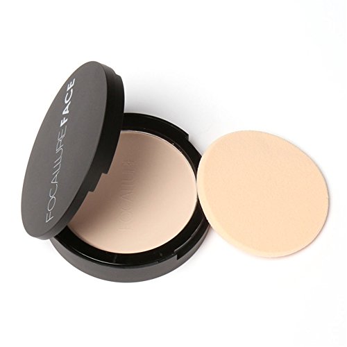 Polvo Compacto Fundación, polvo suelto de control de aceite, aspecto seco natural húmedo polvo presionado Base de blanqueamiento impermeable Bronceador de base(2#)