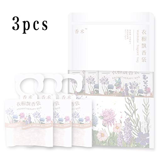 Poly-meow - Saquitos perfumados con aroma a lavanda de alta calidad para clóset de baño o coche, bolsa de aromaterapia, 8 g (3 unidades), Aceite esencial y gránulos, 3pack