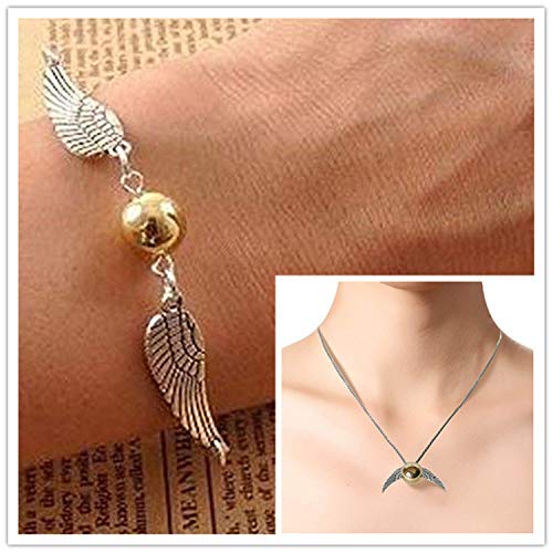 PPX Juego de 4 Collares de Harry Potter con Forma de Serpiente Dorada para los Fans de Harry Potter, colección de Regalos mágicos para Cosplay, joyería para Mujer y niña,con Caja Transparente