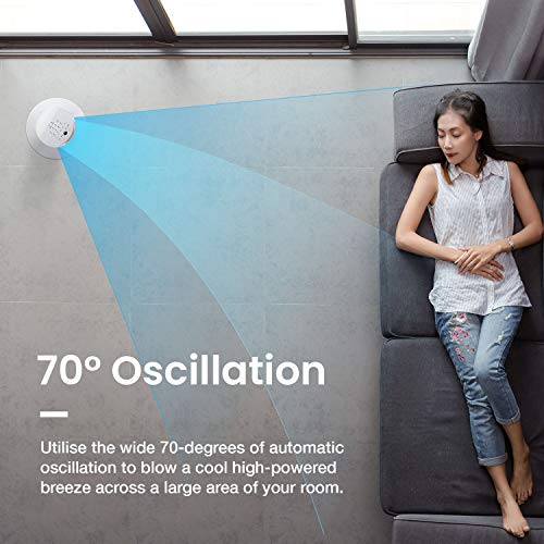 Pro Breeze Ventilador de Torre Oscilante - 60W Con Temporizador y Mando a Distancia, Oscilación de 70° y 3 Modos de Funcionamiento - Altura de 76 cm