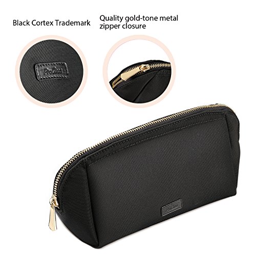 ProCase Estuches de Maquillaje Bolsa de Cosméticos, Bolsa de Maquillaje Viaje Bolsa de Almacenamiento para Mujeres Cuidado de la Piel Limpiador Facial y Artículos de Belleza -Grande, Negro