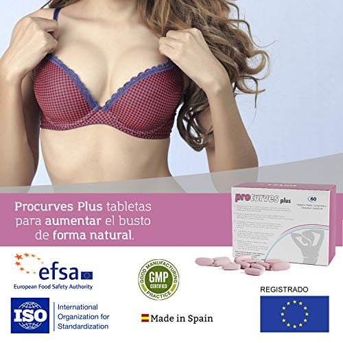 PROCURVES - Pack 2 Cajas de Procurves Plus - Tabletas naturales para el aumento de pecho