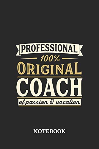 Professional Original Coach Notebook of Passion and Vocation: 6x9 inches - 110 graph paper, quad ruled, squared, grid paper pages • Perfect Office Job Utility • Gift, Present Idea