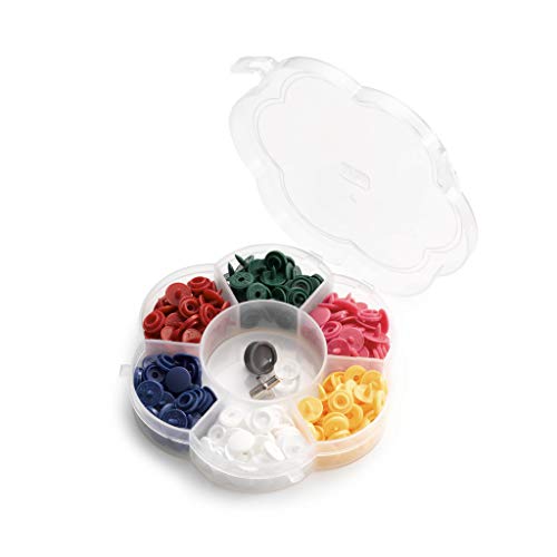 Prym Love Snaps Mini Caja de 6 Colores + Juego de Herramientas 72 Piezas, Multicolor, Talla única