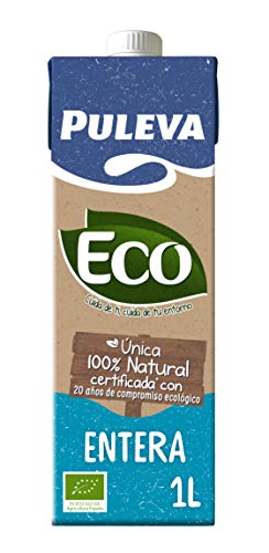 Puleva Leche Ecológica Entera Bio - Pack 6 x 1 L - Total: 6 L