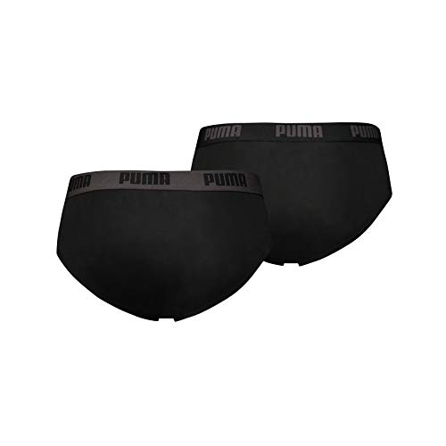 Puma Basic Brief 2P - Calzoncillos para hombre, color negro, talla L