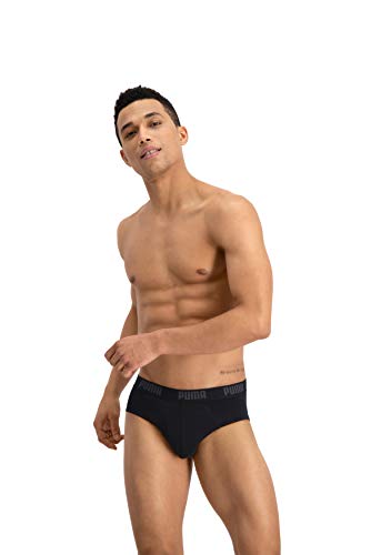 Puma Basic Brief 2P - Calzoncillos para hombre, color negro, talla L