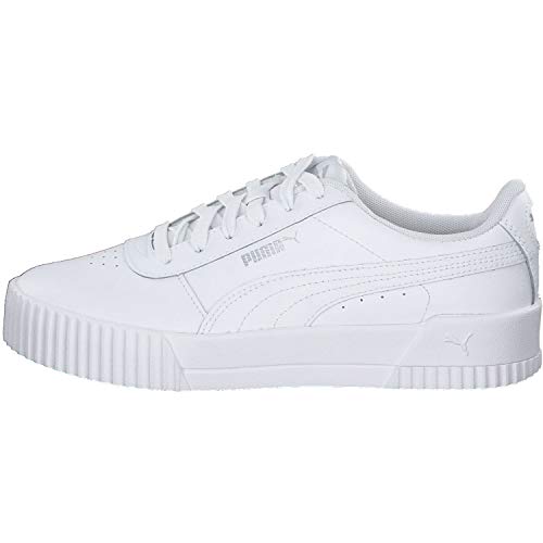 PUMA Carina L, Zapatillas para Mujer, Blanco White White Silver, 36 EU