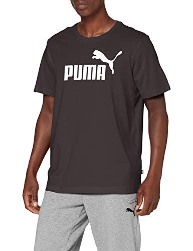 Puma Essentials LG T Camiseta de Manga Corta, Hombre, Negro (Cotton Black), M