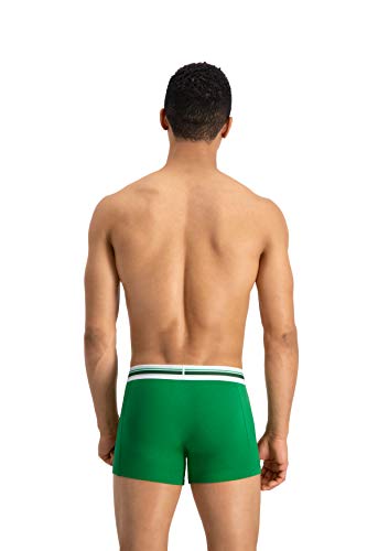 Puma Placed Logo - Pack de 2 bóxers para hombre, color verde/gris, talla L