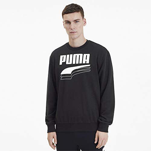 PUMA Rebel Bold Crew TR Sudadera, Hombre, Black, XL