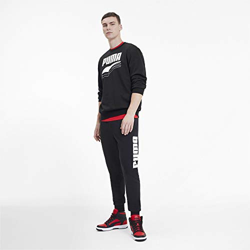 PUMA Rebel Bold Crew TR Sudadera, Hombre, Black, XL