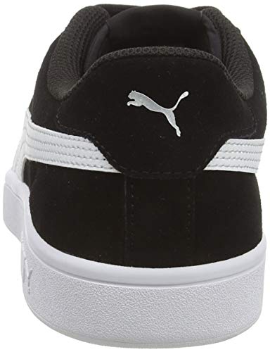 PUMA Smash V2, Zapatillas Unisex Adulto, Negro Black White Silver, 40.5 EU