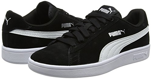 PUMA Smash V2, Zapatillas Unisex Adulto, Negro Black White Silver, 40.5 EU