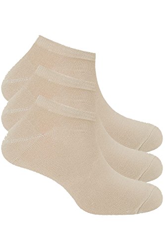 Punto Blanco - Pack x3 Calcetines Tobilleros Hombre BASIX BEIGE, U