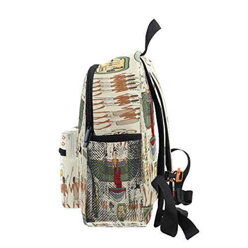 QMIN Mochila para niños con Estampado Antiguo de Egipto, pequeña Bolsa de Hombro para niños pequeños para Viaje, Escuela de jardín de Infantes, para niñas y niños