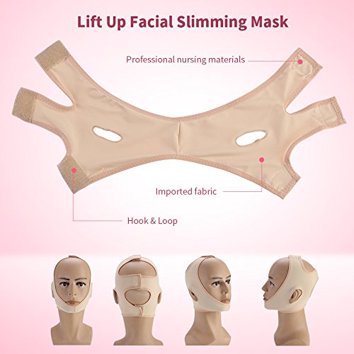 Quitar Máscara Facial, Lifting facial Slim Mer Belt V cara mejilla levantar barbilla Face de Lifting Máscara, natural Face Lifting contra doble barbilla anti-edad & Face Slim Ming cara vendaje