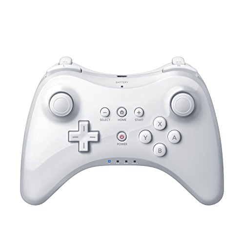 QUMOX Controlador Mando de Juego inalámbrico Bluetooth U Pro Controller Gamepad para Nintendo Wii U, Blanco