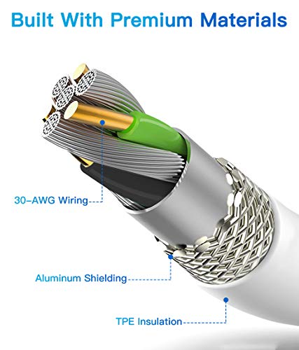 Quntis Cable iPhone [MFi Certificado] 2m 3 Piezas Cable de Datos Lightning Compatible con iPhone SE 2020 11 11 Pro 11 Pro MAX XS MAX XR X 8 Plus 7 Plus 6S 6 Plus 5 5S 5C SE iPad