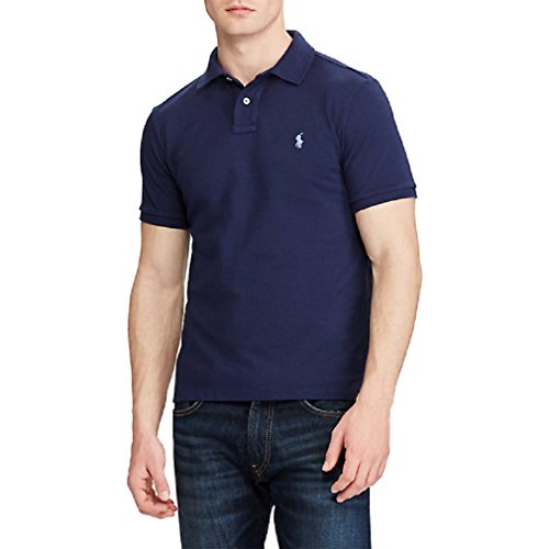 Ralph Lauren - Polo de manga corta para hombre, ajuste clásico, colores clásicos azul marino XL