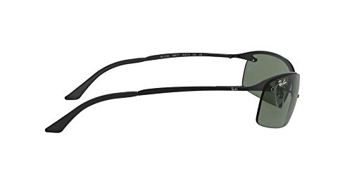 Ray-Ban 0RB3183, Gafas de sol, Negro (Marco: negro, color de la lente: verde clásico 006/71), 63 cm