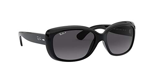 Ray-Ban 4101 Gafas de sol, Shiny Black, 57 para Mujer