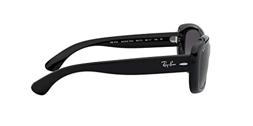 Ray-Ban 4101 Gafas de sol, Shiny Black, 57 para Mujer