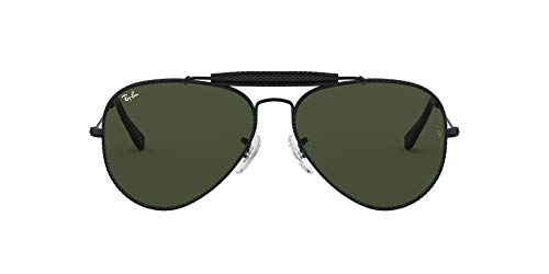 Ray-Ban Aviator Craft Gafas de sol, Leather Black, 58 para Hombre