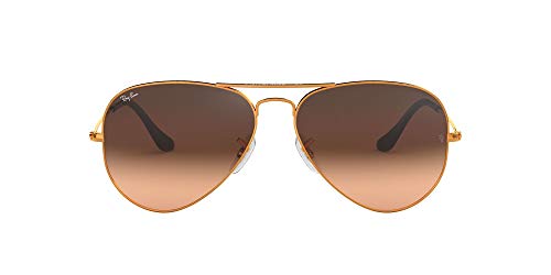 Ray-Ban Aviator Large Metal, Gafas de sol para Hombre, Marrón (Pink/Brown Gradient), 55