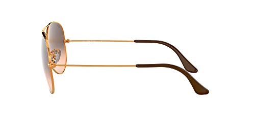 Ray-Ban Aviator Large Metal, Gafas de sol para Hombre, Marrón (Pink/Brown Gradient), 55